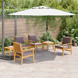 vidaXL Tuinbank Set 4 pcs Bruin 120 x 65,5 x 79 cm Massief Acacia Hout