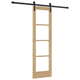 vidaXL Sliding Door ORKDAL White and Black 73.5 x 211 cm