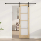 vidaXL Sliding Door ORKDAL White and Black 73.5 x 211 cm