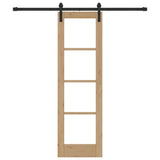vidaXL Sliding Door ORKDAL White and Black 73.5 x 211 cm