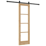 vidaXL Sliding Door ORKDAL White and Black 73.5 x 211 cm