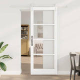 vidaXL Sliding Door ORKDAL White and Black 73.5 x 211 cm