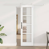 vidaXL Sliding Door ORKDAL White and Black 73.5 x 211 cm