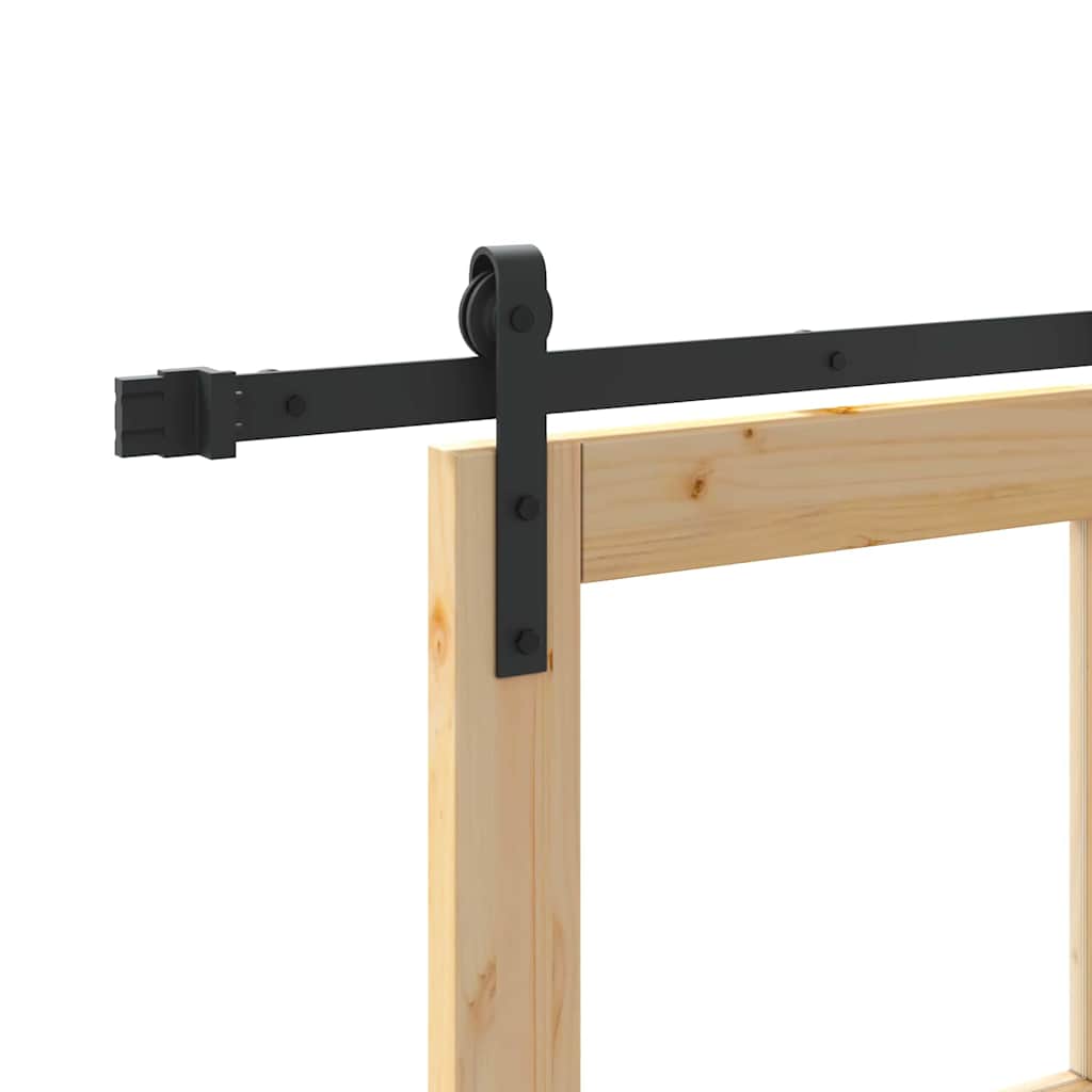 vidaXL Sliding Door ORKDAL White 73.5 x 211 cm Solid Pine Wood and Glass