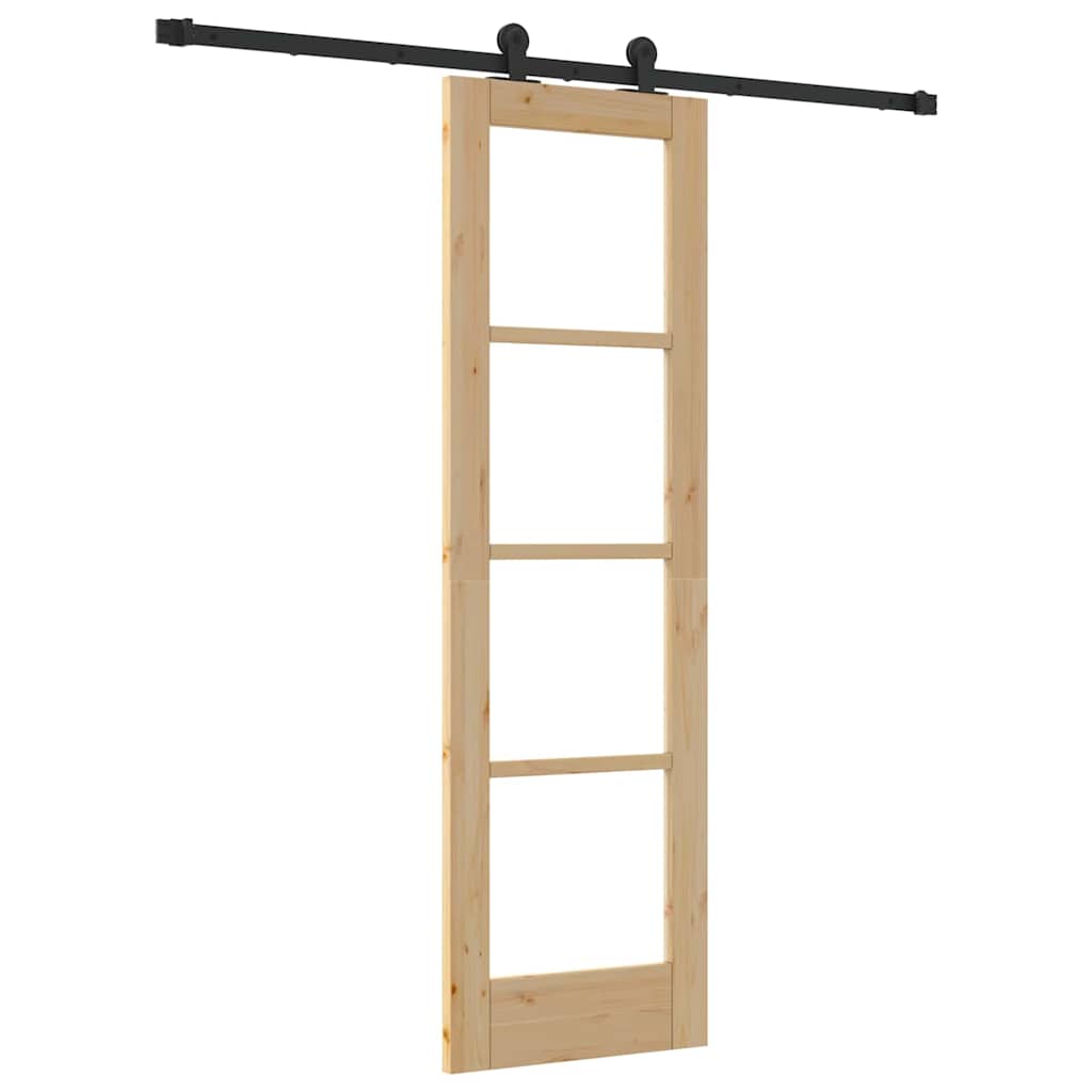 vidaXL Schuifdeur ORKDAL Wit en Zwart 73,5 x 211 cm