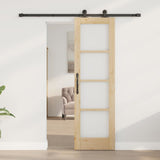 vidaXL Schuifdeur ORKDAL Wit en Zwart 73,5 x 211 cm