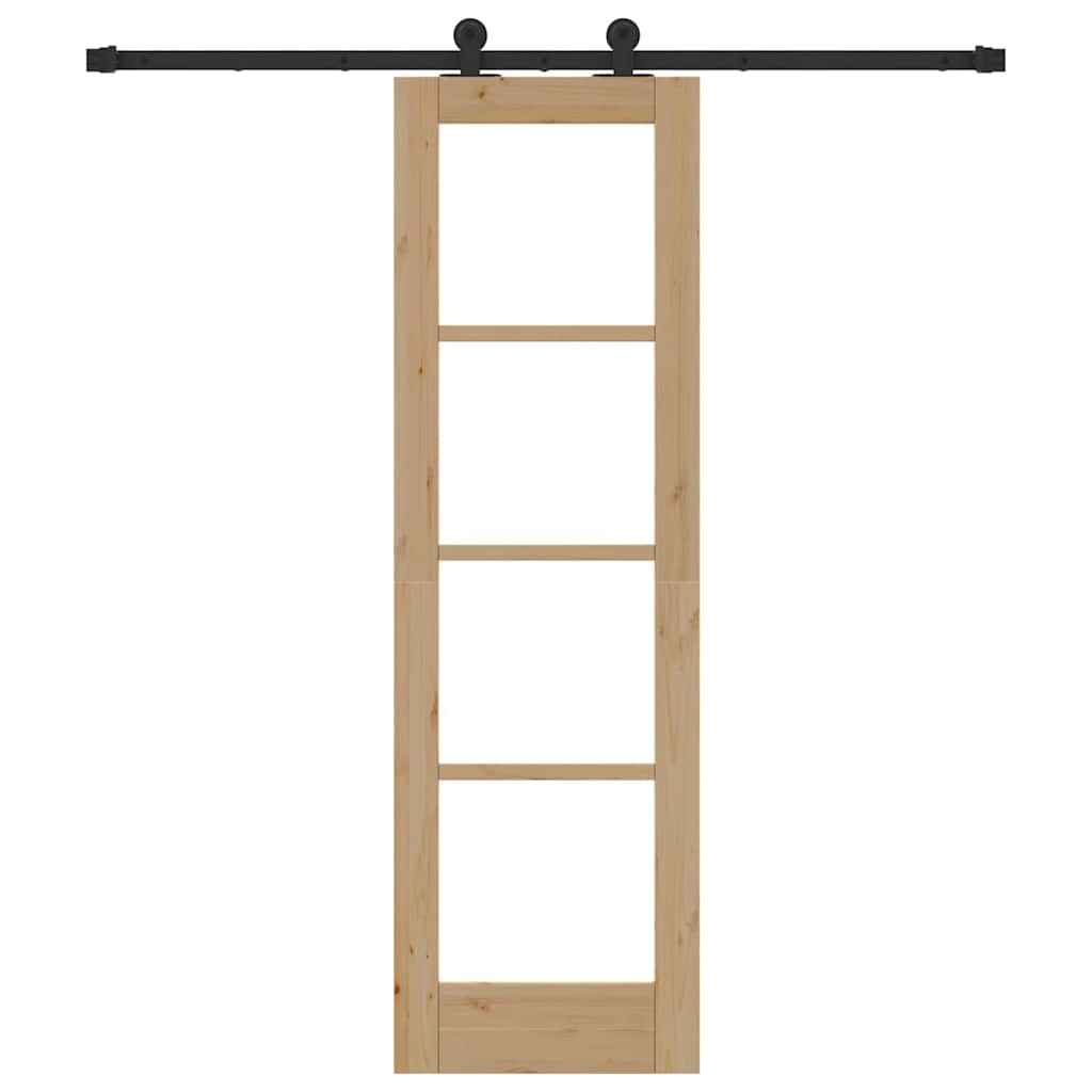 vidaXL Schuifdeur ORKDAL Wit en Zwart 73,5 x 211 cm