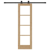 vidaXL Schuifdeur ORKDAL Wit en Zwart 73,5 x 211 cm