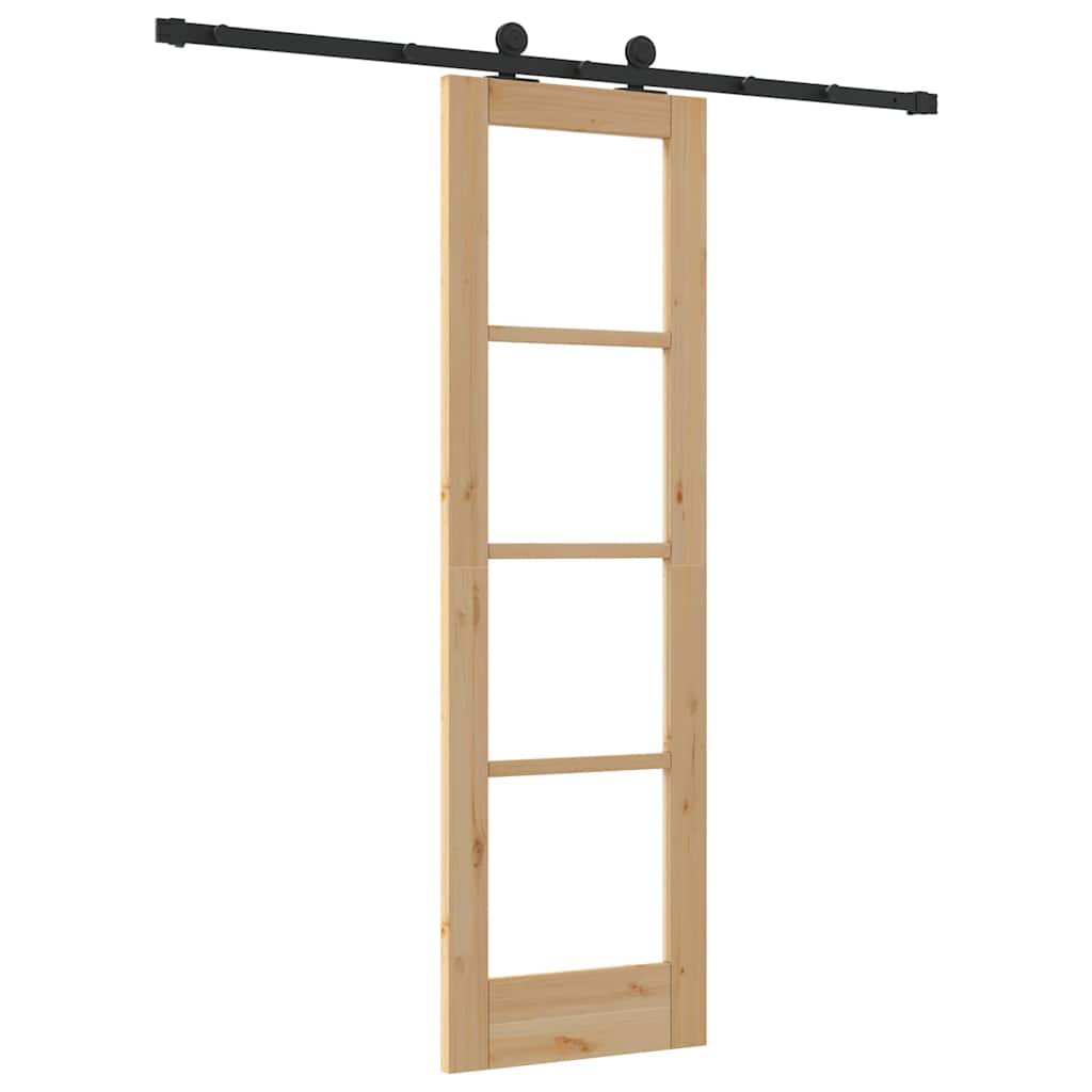 vidaXL Schuifdeur ORKDAL Wit en Zwart 73,5 x 211 cm