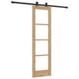 vidaXL Schuifdeur ORKDAL Wit en Zwart 73,5 x 211 cm