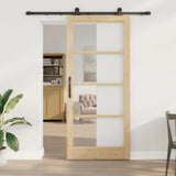 vidaXL Schuifdeur ORKDAL Wit en Zwart 73,5 x 211 cm