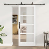 vidaXL Schuifdeur ORKDAL Wit en Zwart 73,5 x 211 cm