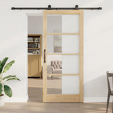 vidaXL Schuifdeur ORKDAL Wit en Zwart 73,5 x 211 cm