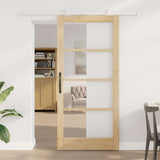 vidaXL Schuifdeur ORKDAL Wit en Zwart 73,5 x 211 cm