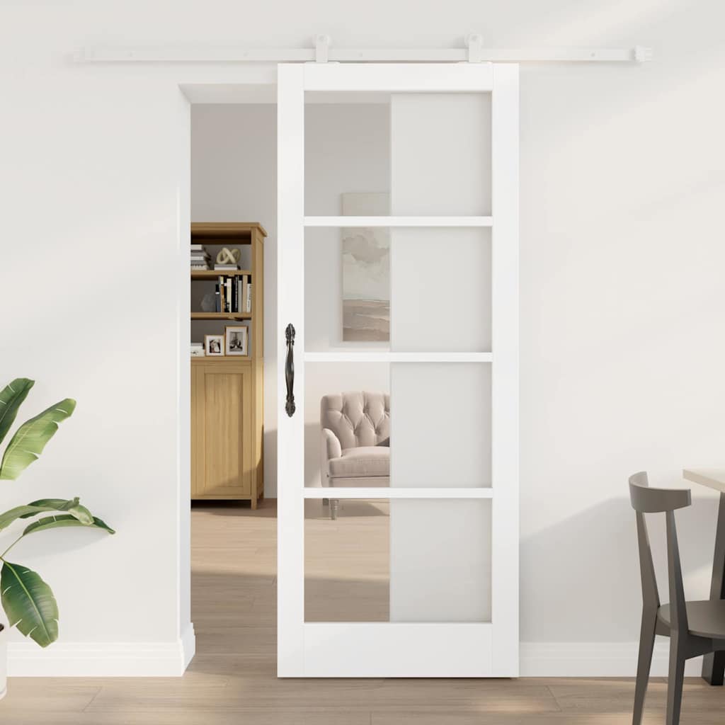 vidaXL Schuifdeur ORKDAL Wit en Zwart 73,5 x 211 cm