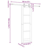 vidaXL Schuifdeur ORKDAL Wit en Zwart 73,5 x 211 cm
