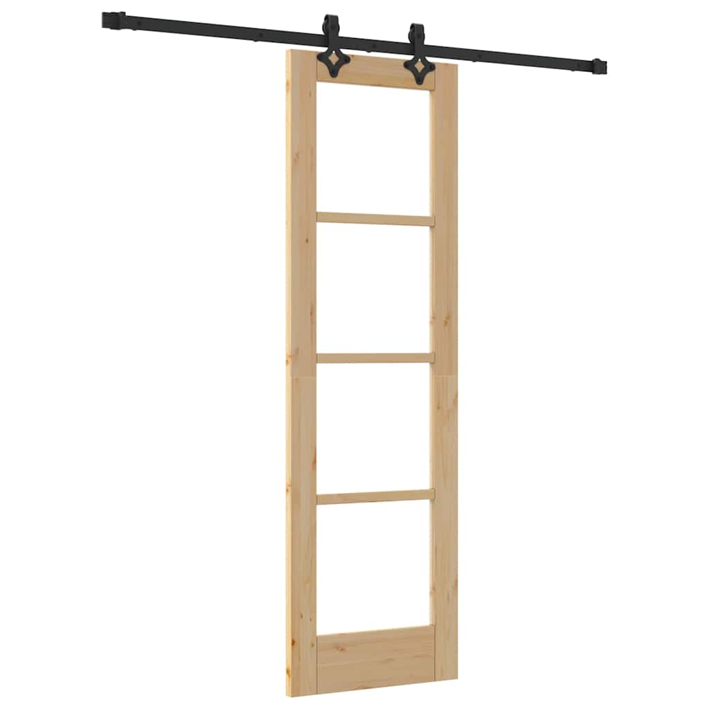 vidaXL Schuifdeur ORKDAL Wit en Zwart 73,5 x 211 cm