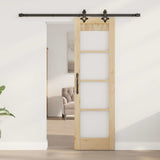 vidaXL Schuifdeur ORKDAL Wit en Zwart 73,5 x 211 cm