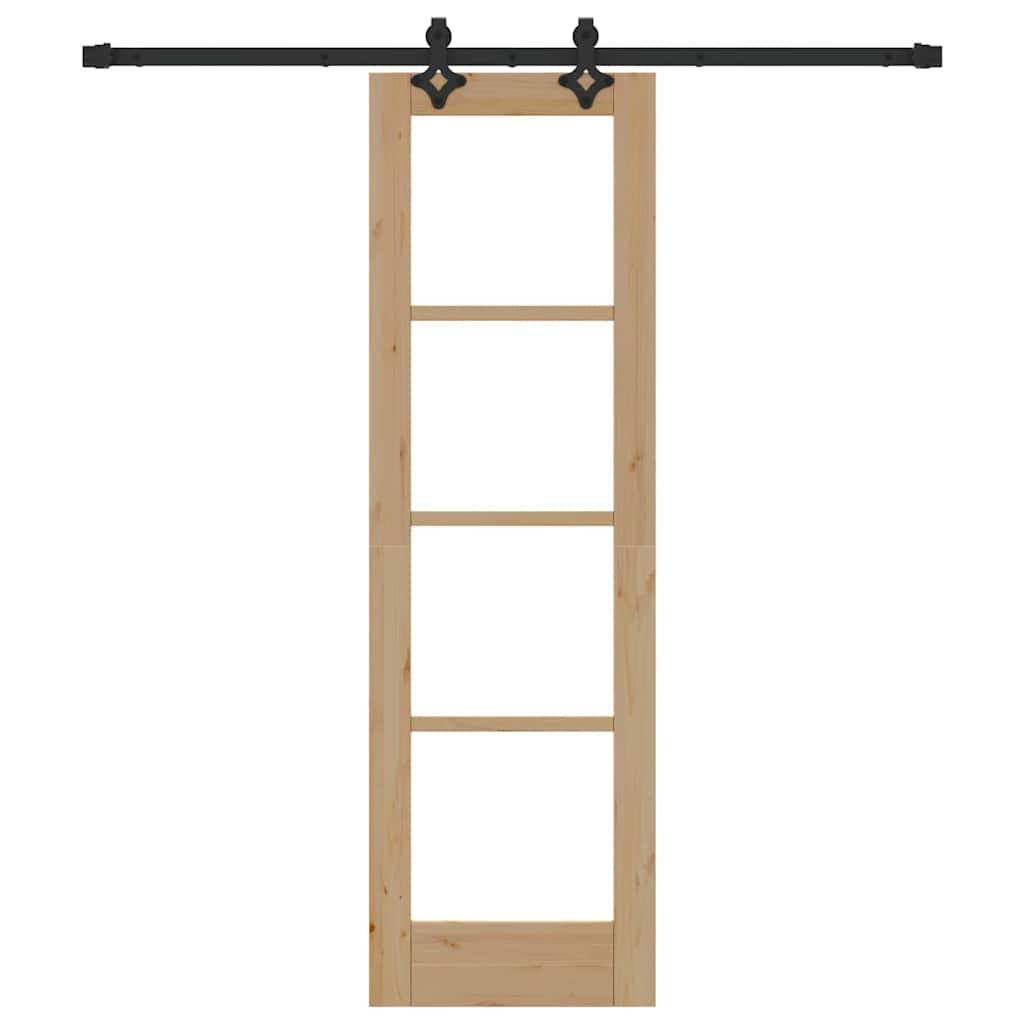 vidaXL Schuifdeur ORKDAL Wit en Zwart 73,5 x 211 cm