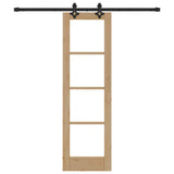 vidaXL Schuifdeur ORKDAL Wit en Zwart 73,5 x 211 cm