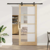vidaXL Schuifdeur ORKDAL Wit en Zwart 73,5 x 211 cm