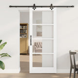 vidaXL Schuifdeur ORKDAL Wit en Zwart 73,5 x 211 cm