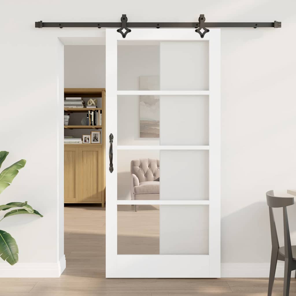 vidaXL Schuifdeur ORKDAL Wit en Zwart 73,5 x 211 cm