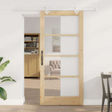 vidaXL Schuifdeur ORKDAL Wit en Zwart 73,5 x 211 cm