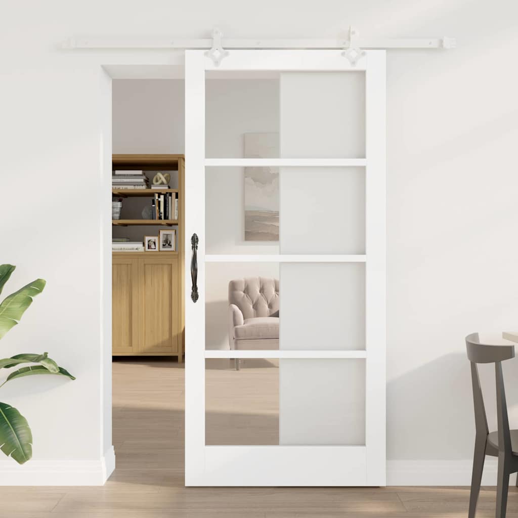 vidaXL Schuifdeur ORKDAL Wit en Zwart 73,5 x 211 cm