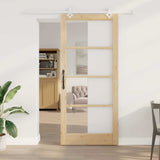 vidaXL Schuifdeur ORKDAL Wit en Zwart 73,5 x 211 cm