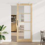 vidaXL Schuifdeur ORKDAL Wit en Zwart 73,5 x 211 cm