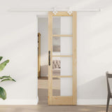 vidaXL Schuifdeur ORKDAL Wit en Zwart 73,5 x 211 cm