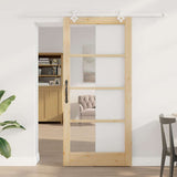 vidaXL Schuifdeur ORKDAL Wit en Zwart 73,5 x 211 cm