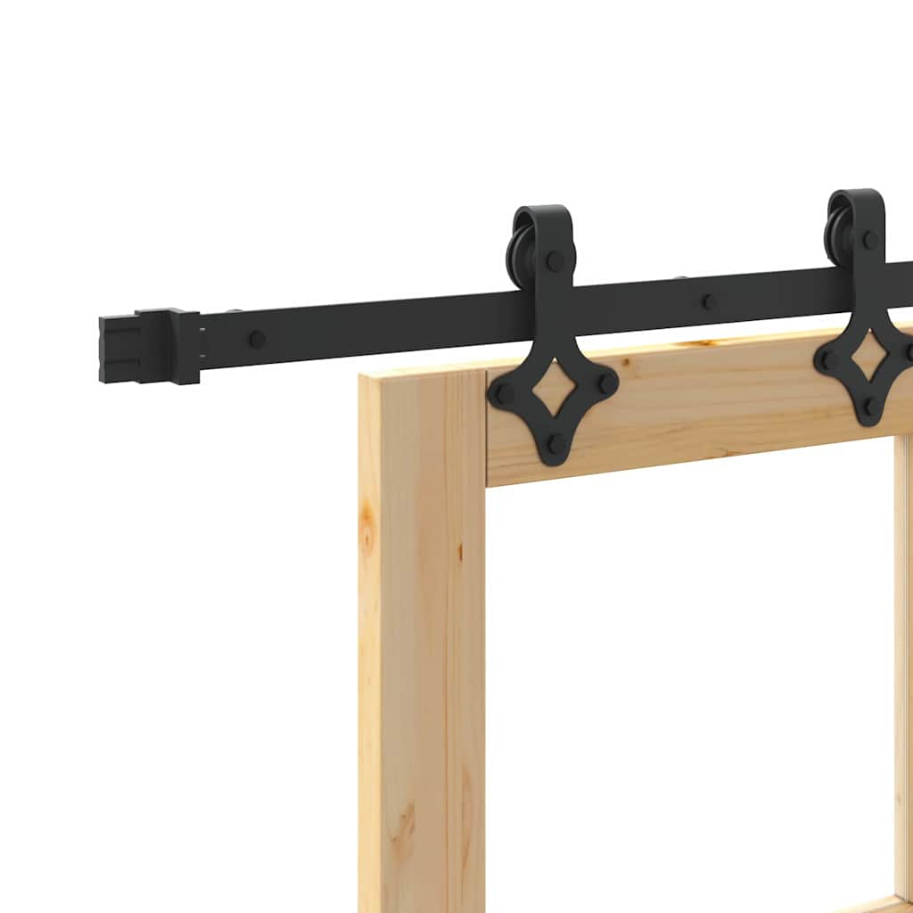 vidaXL Schuifdeur Wit 73,5 x 211 cm Massief grenenhout en glas