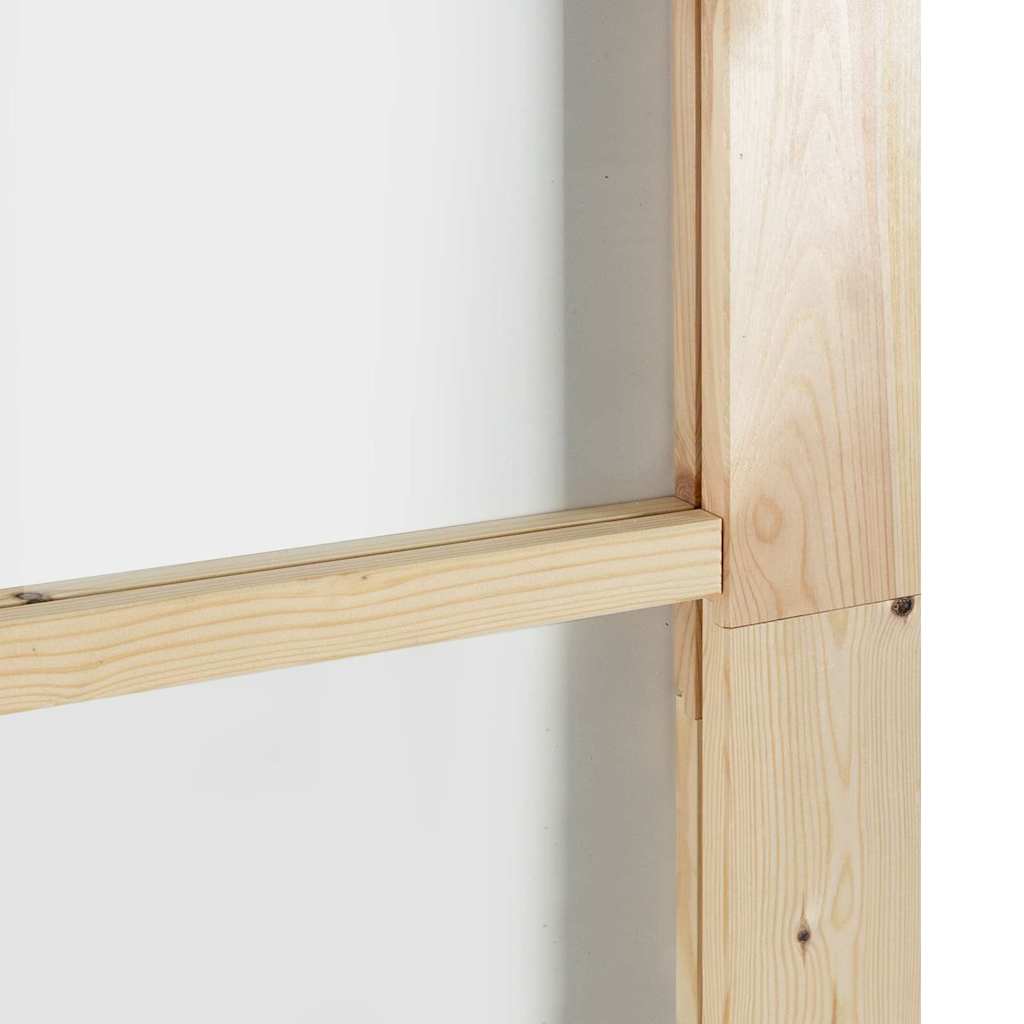 vidaXL Schuifdeur Wit 73,5 x 211 cm Massief grenenhout en glas