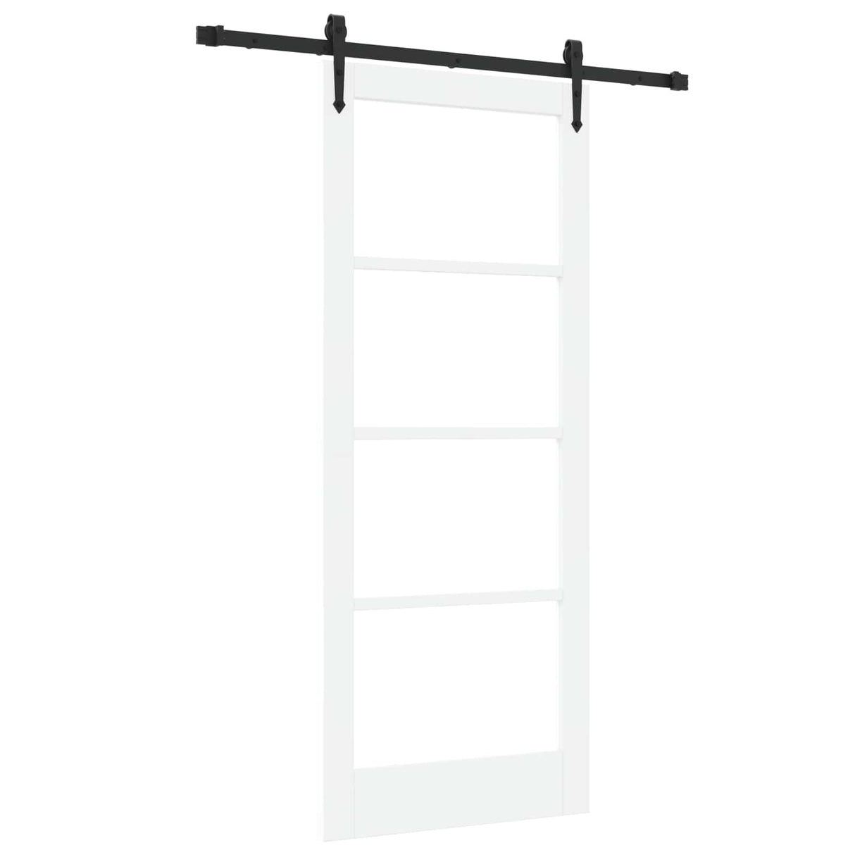 vidaXL Sliding Door ORKDAL White 73.5 x 211 cm Solid Pine and Glass