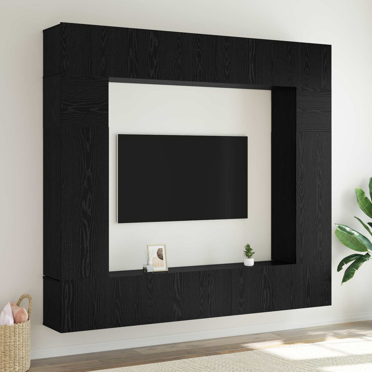 vidaXL 8-delige Tv-meubelset bewerkt hout wit