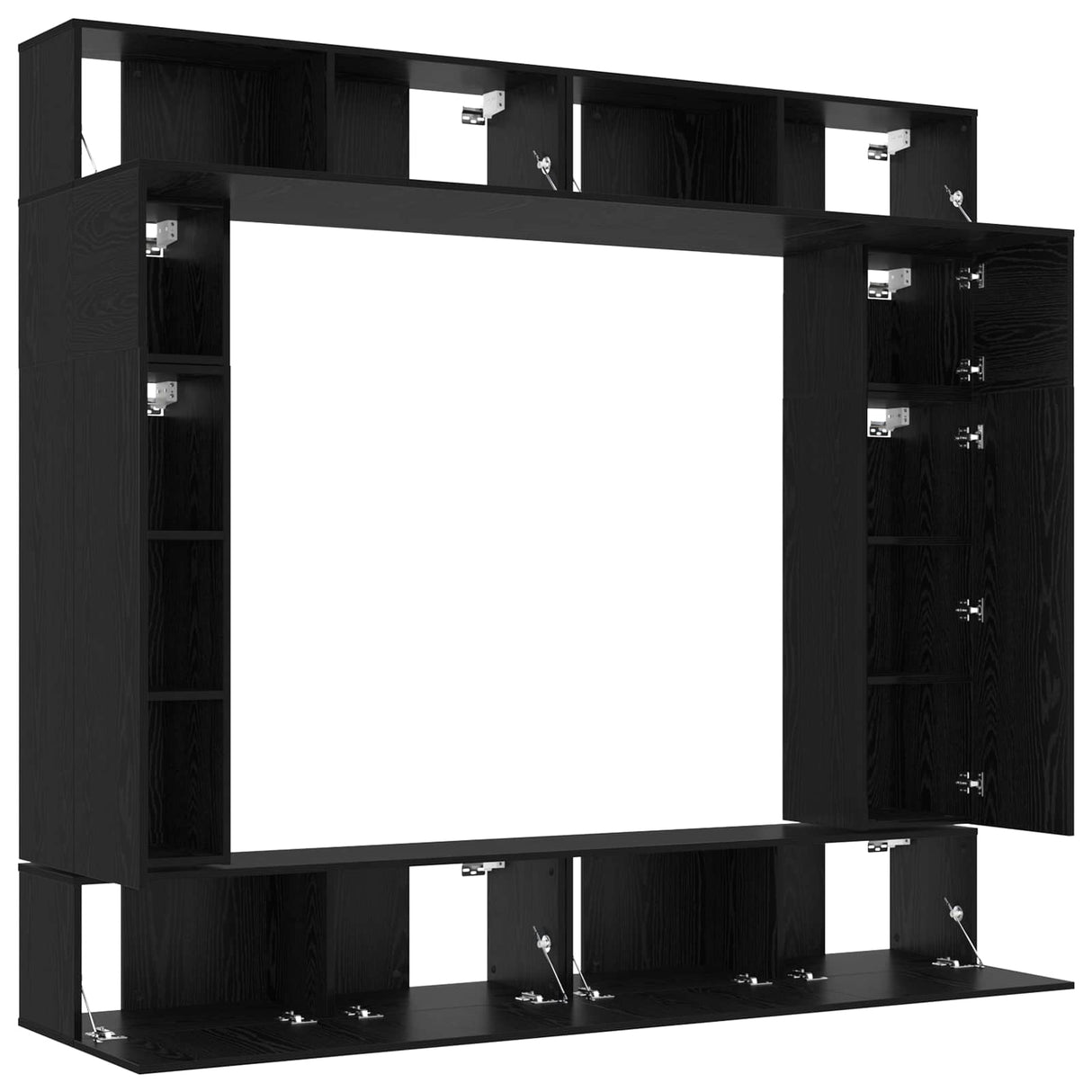 vidaXL 8-delige Tv-meubelset bewerkt hout wit