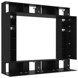 vidaXL 8-delige Tv-meubelset bewerkt hout wit