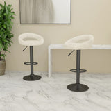 vidaXL Barkrukken 2 st fluweel zwart