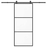 vidaXL Schuifdeur met beslag 76x205 cm ESG-glas en aluminium