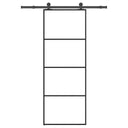 vidaXL Sliding Door with Hardware 76x205 cm ESG Glass and Aluminum