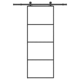 vidaXL Sliding Door with Hardware 76x205 cm ESG Glass and Aluminum