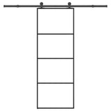 vidaXL Sliding Door with Hardware 76x205 cm ESG Glass and Aluminum