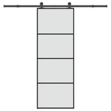 vidaXL Sliding Door with Hardware 76x205 cm ESG Glass and Aluminum