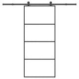 vidaXL Sliding Door with Hardware 76x205 cm ESG Glass and Aluminum
