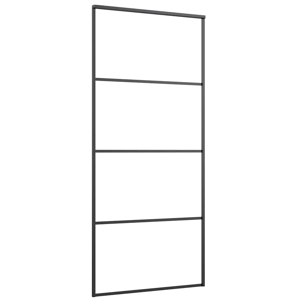 vidaXL Sliding Door with Hardware 76x205 cm ESG Glass and Aluminum