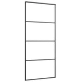 vidaXL Sliding Door with Hardware 76x205 cm ESG Glass and Aluminum