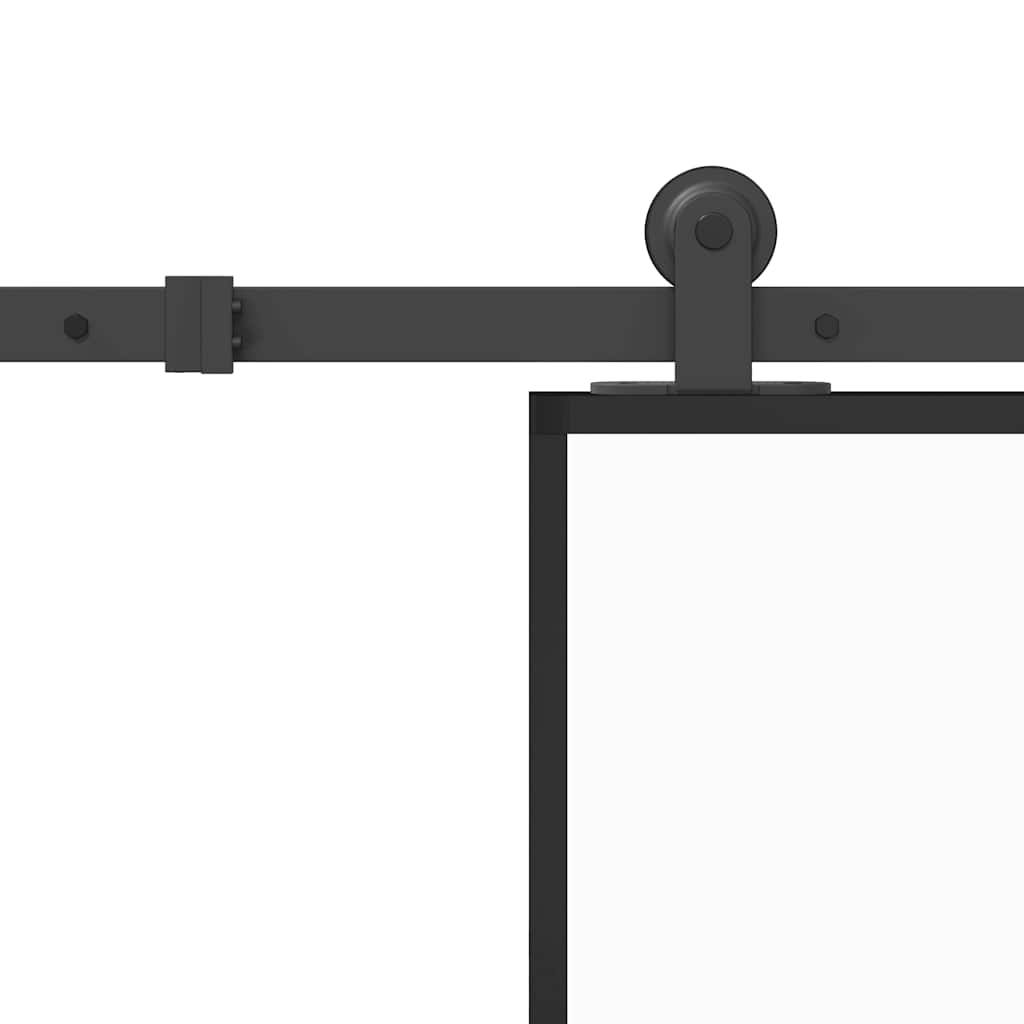 vidaXL Sliding Door with Hardware 76x205 cm ESG Glass and Aluminum