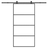 vidaXL Sliding Door with Hardware 76x205 cm ESG Glass and Aluminum